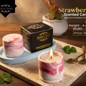 strawberry scented candle (50g) – juicy fruity bliss